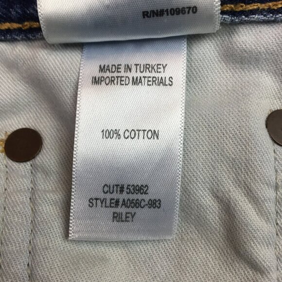 AGOLDE Riley High-Rise Straight-Leg Jeans Womens 25  Denim Factory Distressed Co - Picture 13 of 13